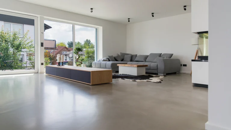 Wohnbereich Wohnzimmer mit Sichtestrich